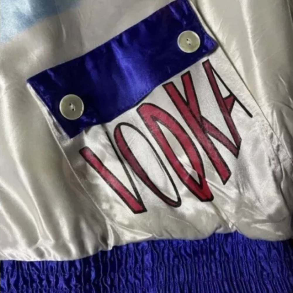 RARE VINTAGE RENATA VODKA PASSION AIRPLANE BOMBER BIG LOGO JACKET Sz XL - Picture 4 of 12